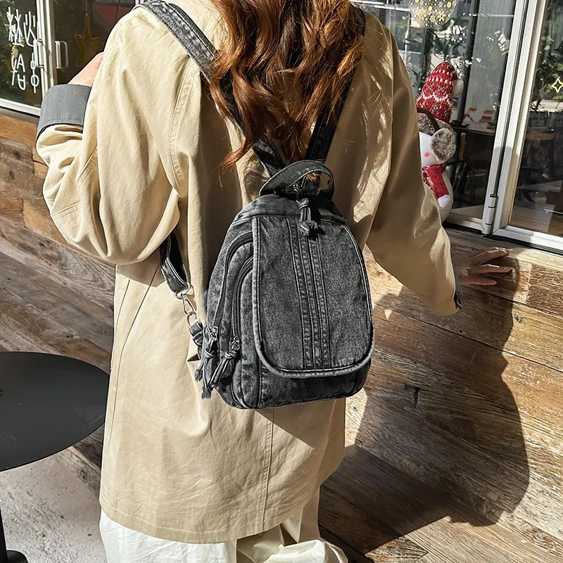sac à bandoulière multifonctionnel en denim, sac à dos de haute qualité pour femmes, sacs messager décontractés polyvalents de grande capacité, nouveau