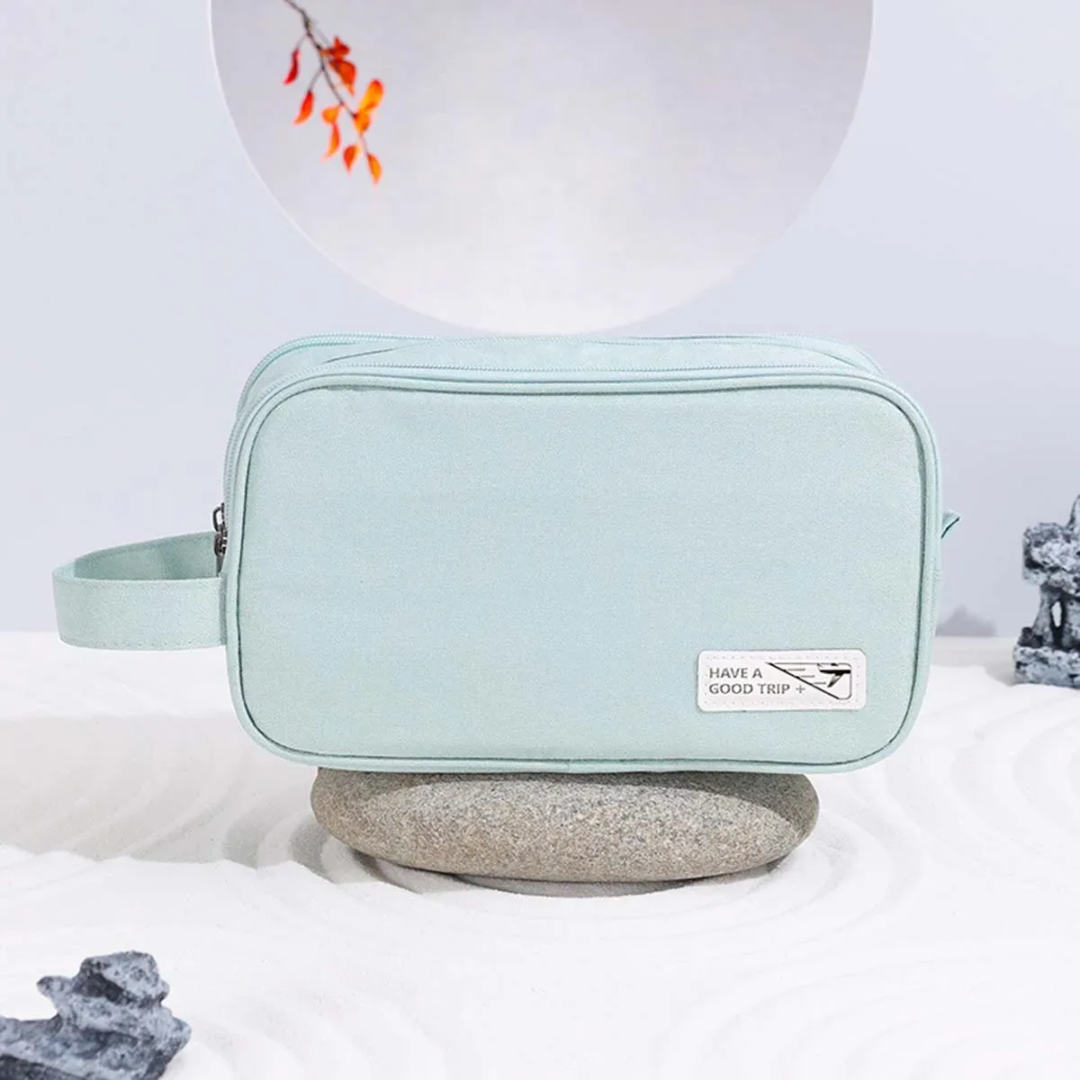 trousse de toilette simple pour voyage d'affaires pour hommes, sac de séparation sec et humide portable, sac de rangement de cosmétiques de voyage de grande capacité, vente en gros