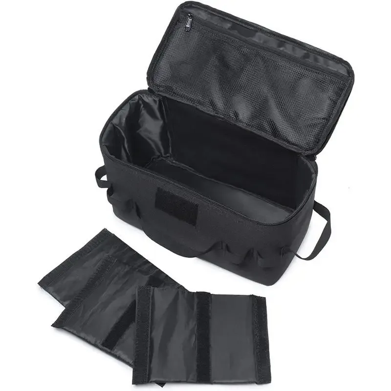 sac de rangement de grande capacité pour le camping en plein air - sac à outils pour clous de sol avec kit d'ustensiles de cuisine de pique-nique et organisateur de cartouches de gaz