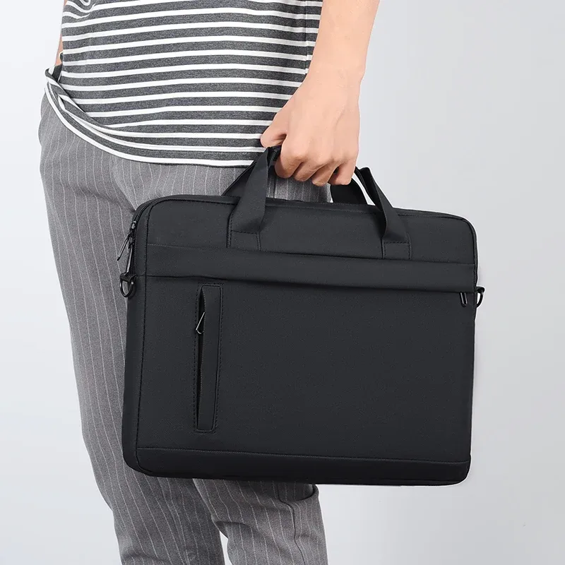 sac fourre-tout pour ordinateur portable, mallette d'affaires, bretelles réglables, fermeture à glissière – parfait pour l'école, le bureau et les déplacements quotidiens.