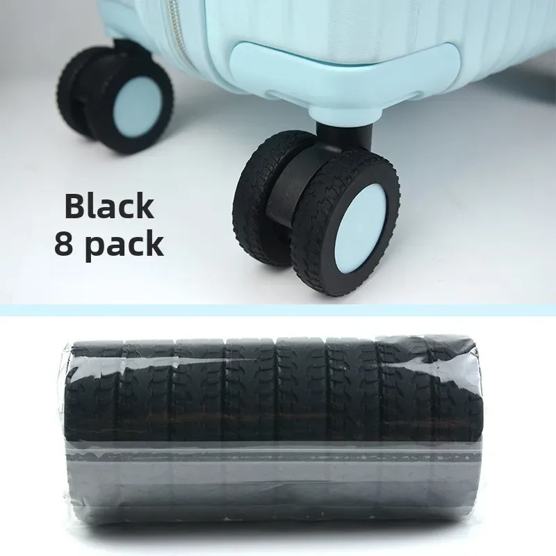 8 protections de roulettes de valise en silicone, silencieuses, pour bagages de voyage, accessoires de valise