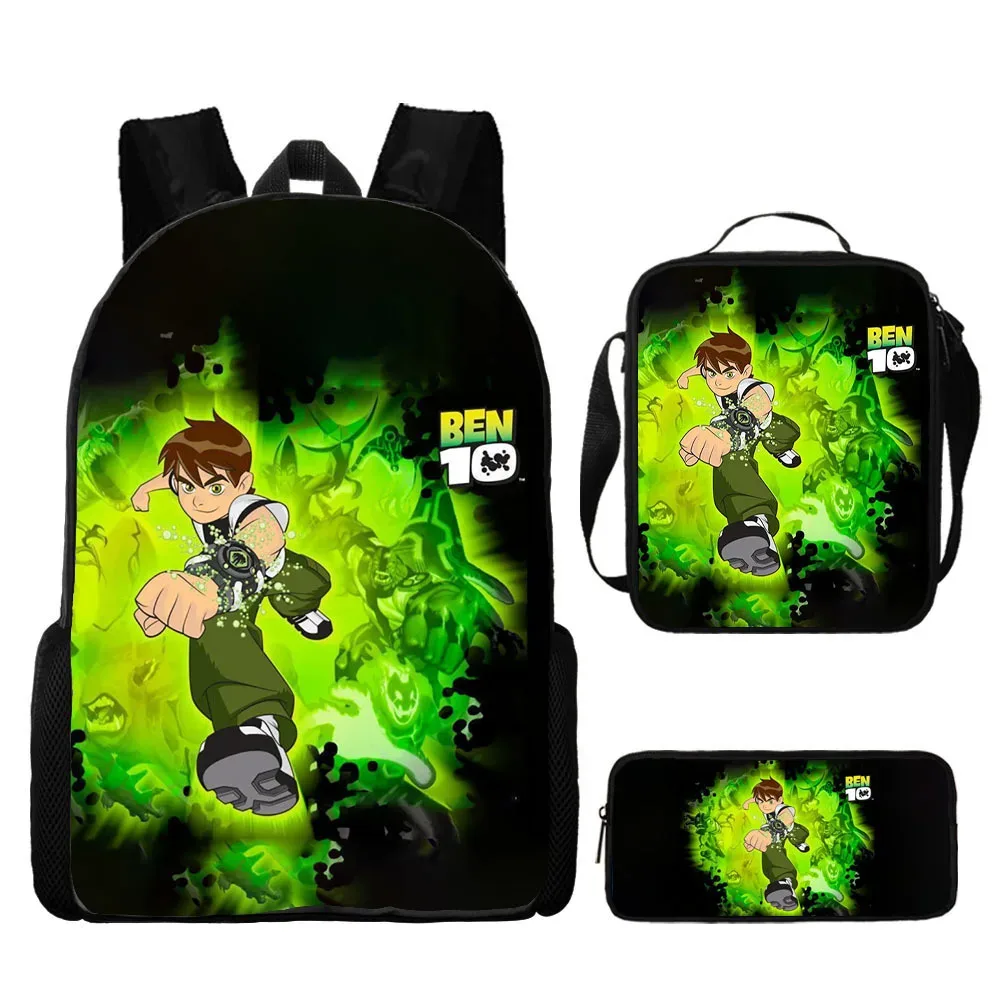 sac à dos hacker pour adolescents ben 10, sac à dos pour étudiants, sac à dos de dessin animé, sac à bandoulière pour stylos