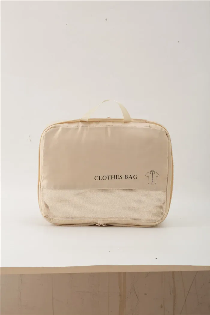 ensemble multi-pièces de voyage, sac à cosmétiques simple, rangement portable de grande capacité, étanche, résistant à l'humidité, résistant à la saleté, ensemble de rangement facile à entretenir, sac à cosmétiques pour vêtements compressé, peu encombrant, facile à utiliser, compartiment intime