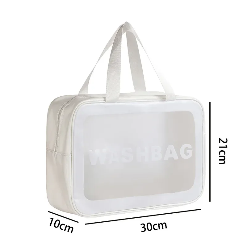 pochette de toilette imperméable en pu, sac à cosmétiques portable, sac de bain transparent pour bébé, sac de rangement pour la natation et les voyages
