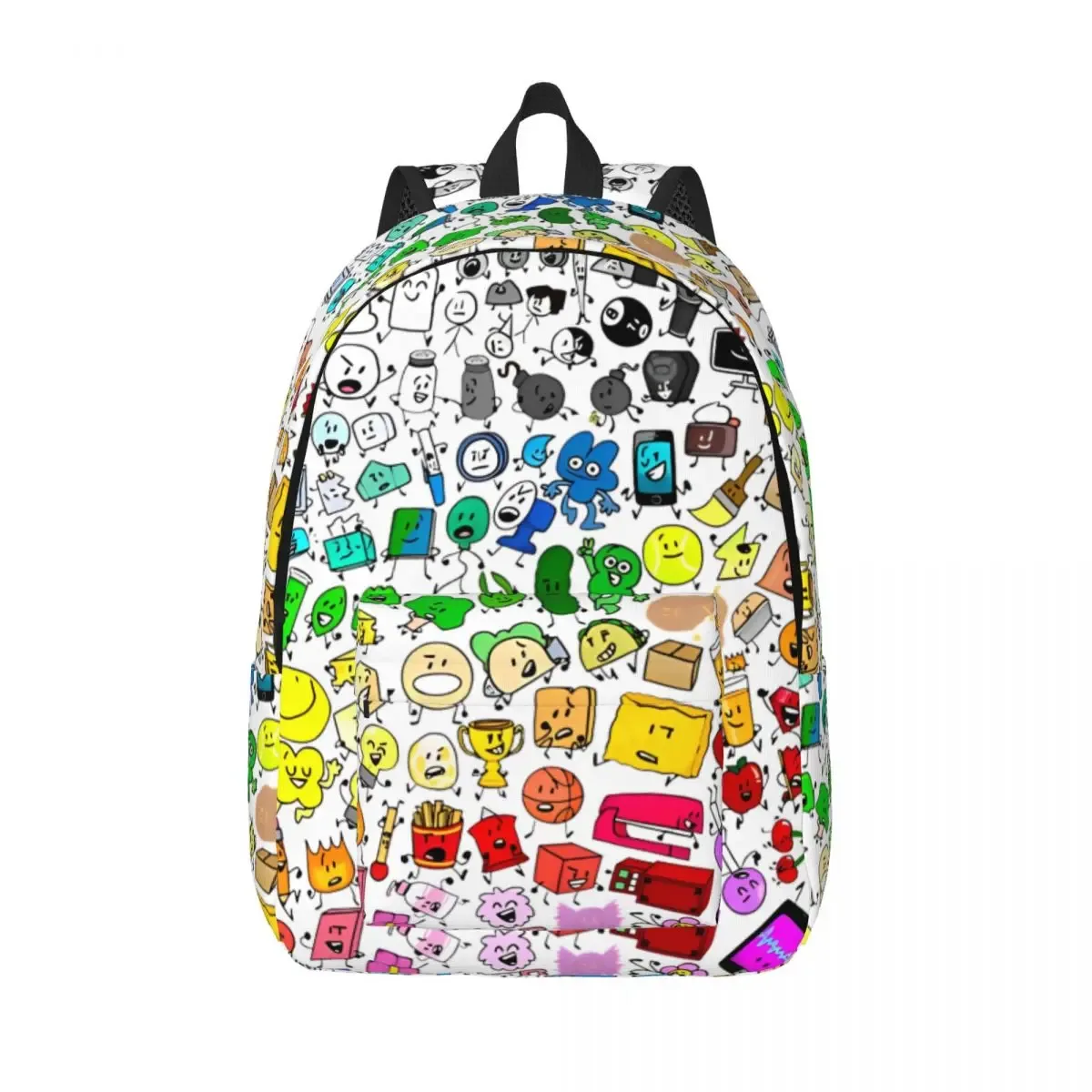 BFDI-Sac à dos de tous les personnages pour ordinateur portable, sac de sport et de bataille d'affaires, sac à dos Cool Inanimate Insanity, sac lancé par ordinateur, replIsland Daypack