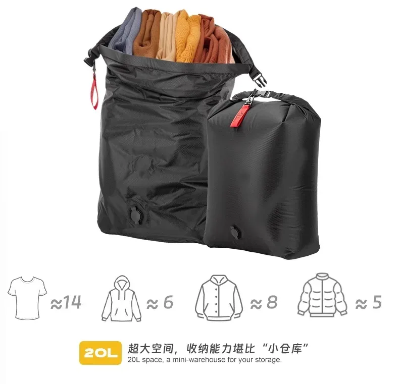 sac de rangement à compression sous vide, portable, grande capacité, étanche, sac à bagages, sac à vêtements, anti-poussière, voyage d'affaires