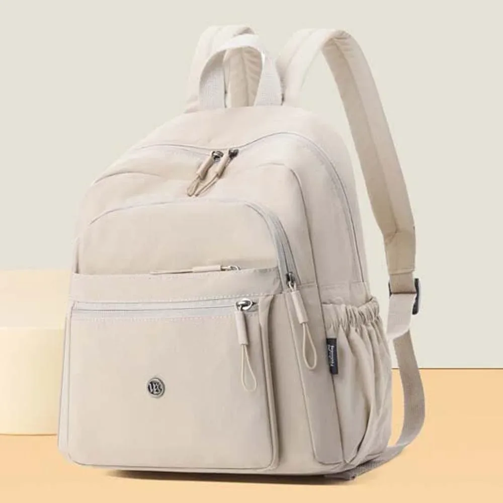 Sac à dos en tissu Oxford de grande capacité, style japonais, couleur unie, sac à dos décontracté, pochette d'épaule souple et légère, pour tous les jours