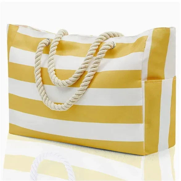 cadeau personnalisé pour la fête des mères, sac de plage rayé avec fermeture éclair, sac fourre-tout avec nom personnalisé, sacs fourre-tout pour les demoiselles d'honneur, sac de piscine imperméable