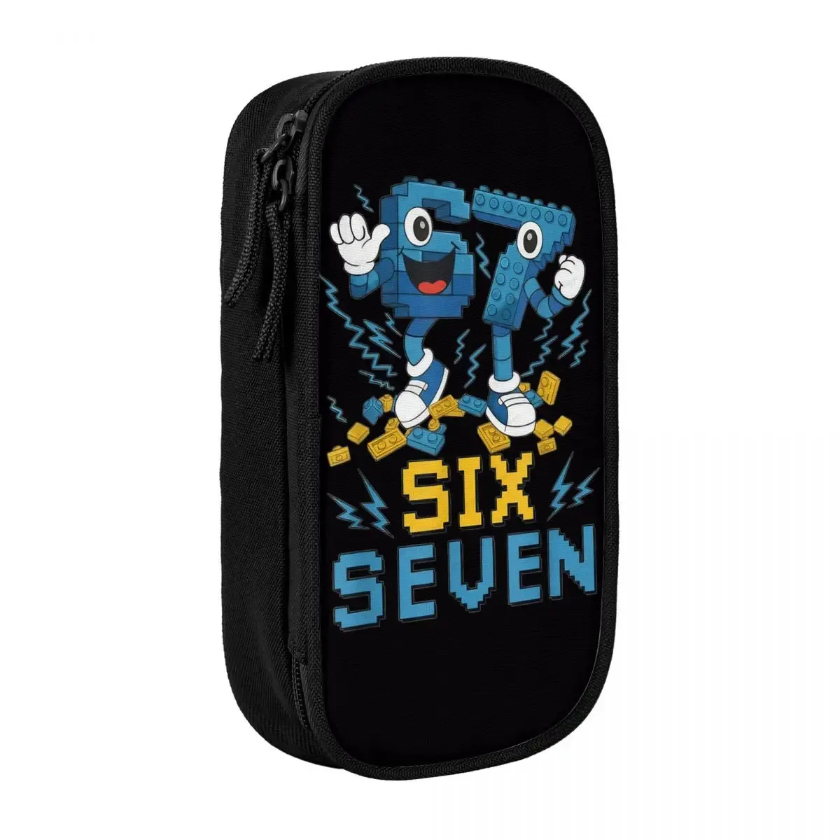 meme 6 7 six seven italien volez un cerveau 67 trousse à crayons toile boîte à crayons enfant vintage collège école étuis à crayons fournitures
