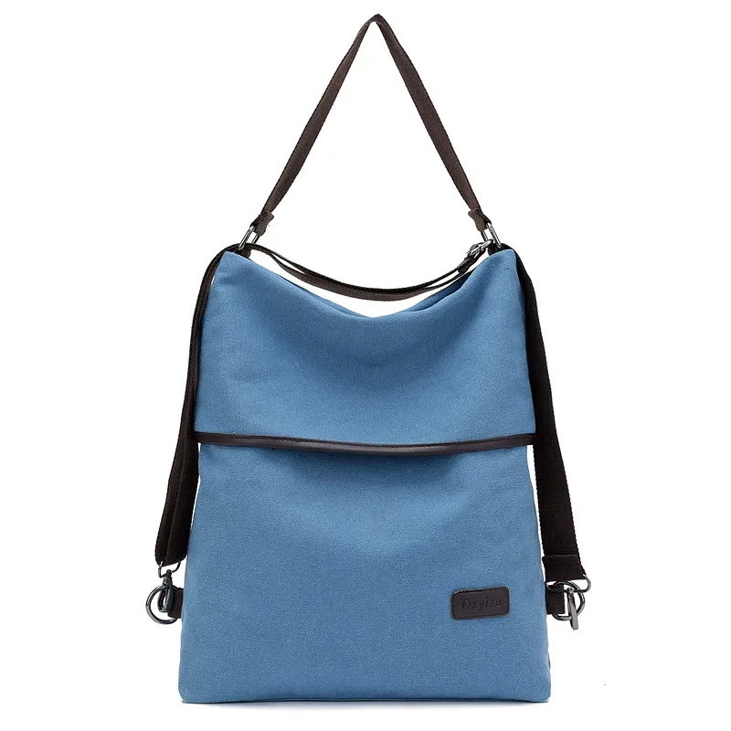 sac à dos en toile multifonctionnel pour femmes, sac de voyage multi-poches, sac d'école pour adolescentes