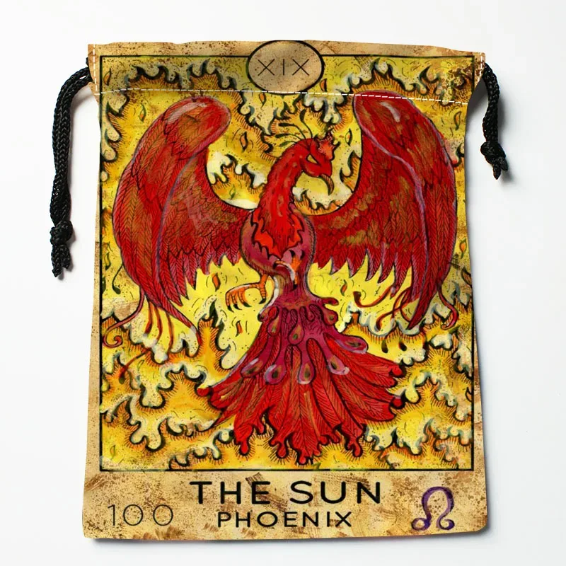 sacs à cordon personnalisés tarot, sacs cadeaux imprimés 18*22cm, pochette de voyage, sac de rangement pour vêtements, sac à main, trousse de maquillage