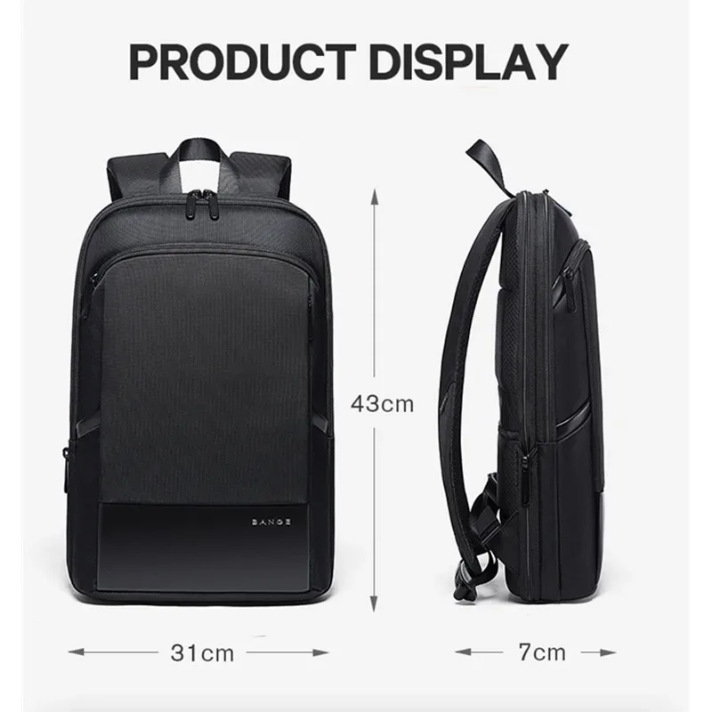 banger – sac à dos pour hommes d'affaires, sacoche étanche pour ordinateur portable 15.6 pouces, classique, à la mode, pour voyage, moto et motard, léger et évolutif