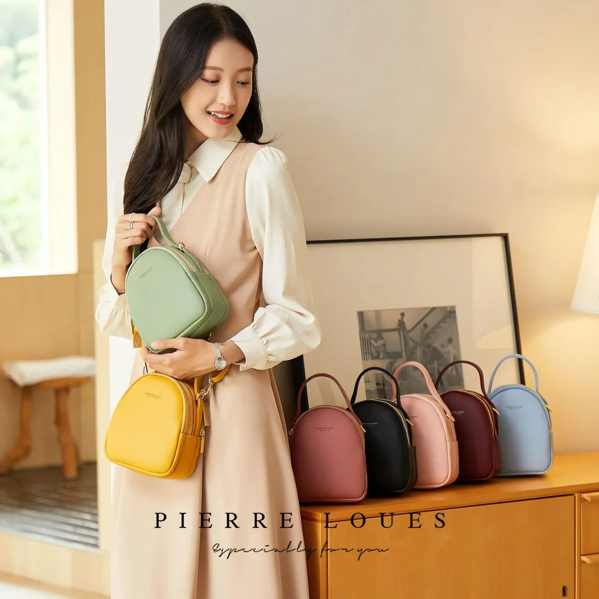 mini sac à dos pour femme, sac à main pour femme, fourre-tout multifonctionnel, sac initié de luxe, document solide, sac décontracté pour femme