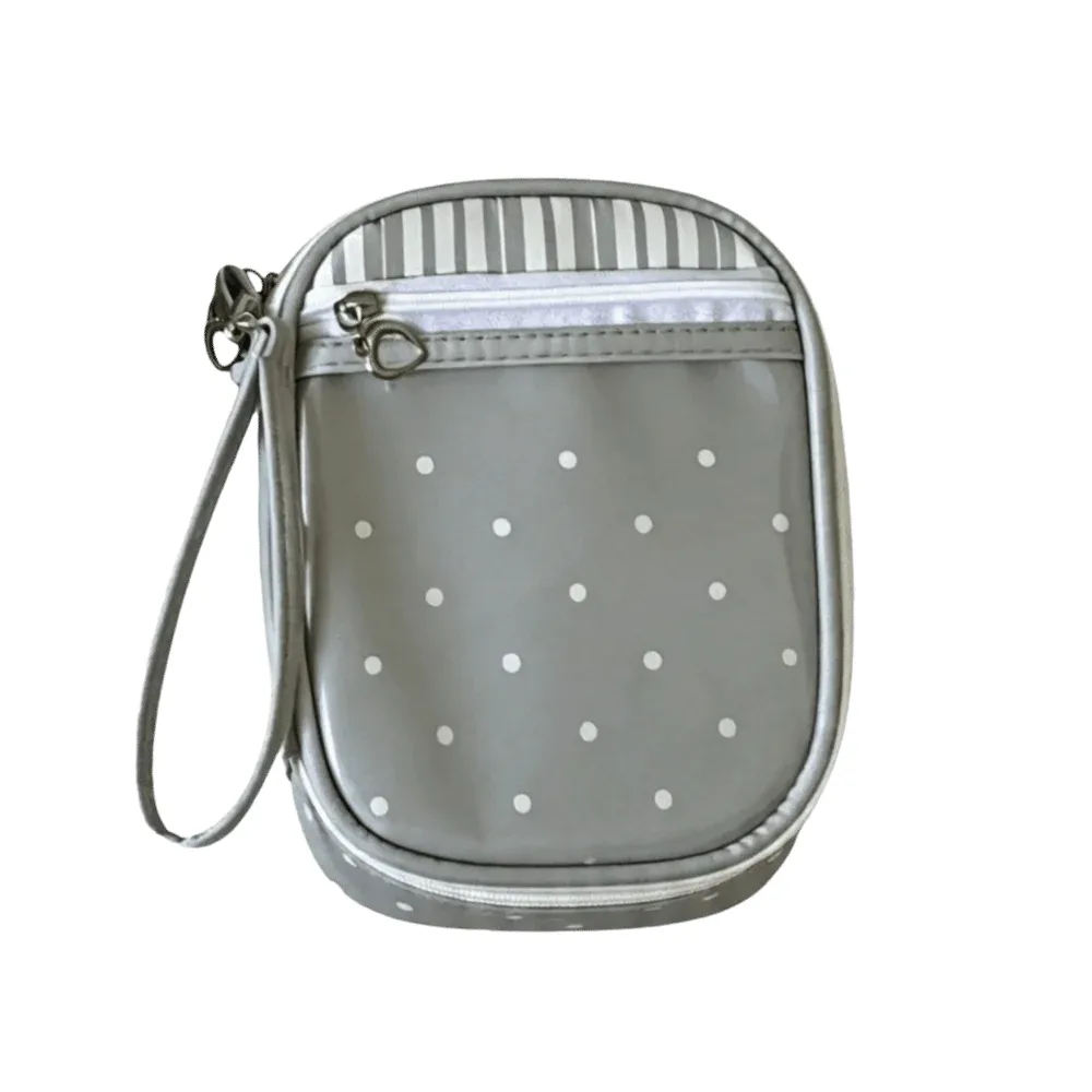 porte-passeport de style coréen, motif fraise, sac de rangement pour billets en forme de piano, multi-compartiments, à pois, portefeuille de voyage compact pour femme
