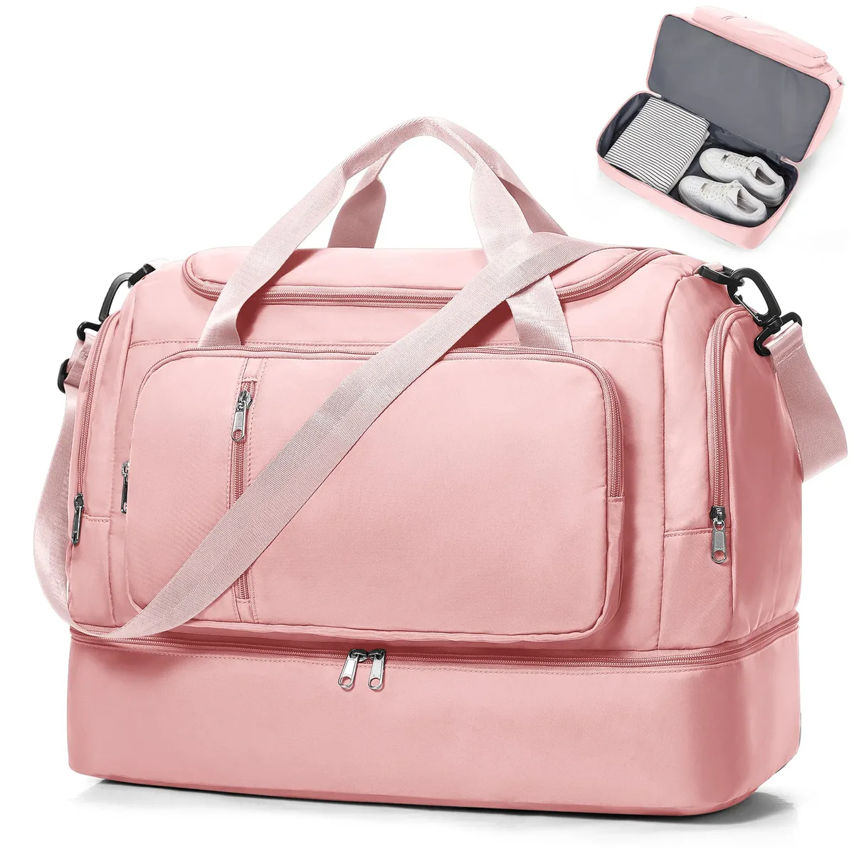 sac de voyage pour femmes - sac de voyage étanche de grande capacité à plusieurs poches, sac de sport, sac de voyage pour le week-end, sac de rangement pour vêtements