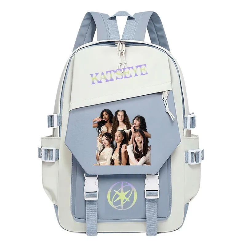 sacs d'école pour filles, sac à dos kpop katseye, sacs d'école décontractés à la mode pour adolescentes, sac à dos léger pour étudiantes, sac à dos de voyage pour femmes