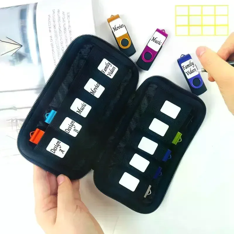sac de rangement pour clé usb portable, étui organisateur d'accessoires électroniques pour clé usb