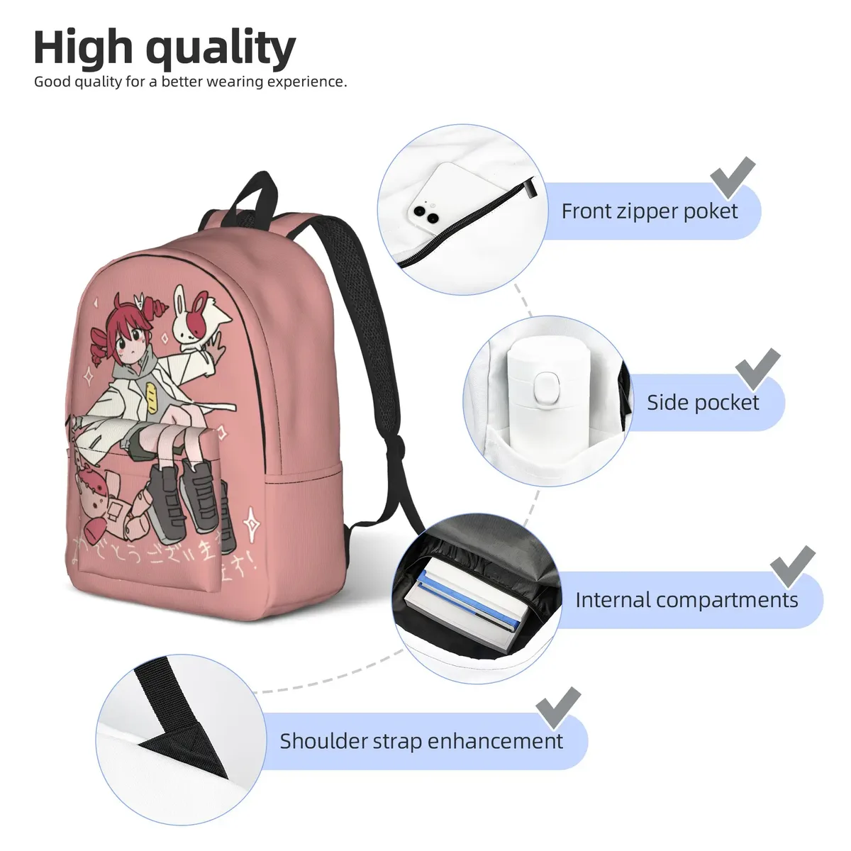 sac à dos kasane teto pour homme, grands sacs à dos en polyester, sacs d'école fantaisie, sac à dos de voyage coloré