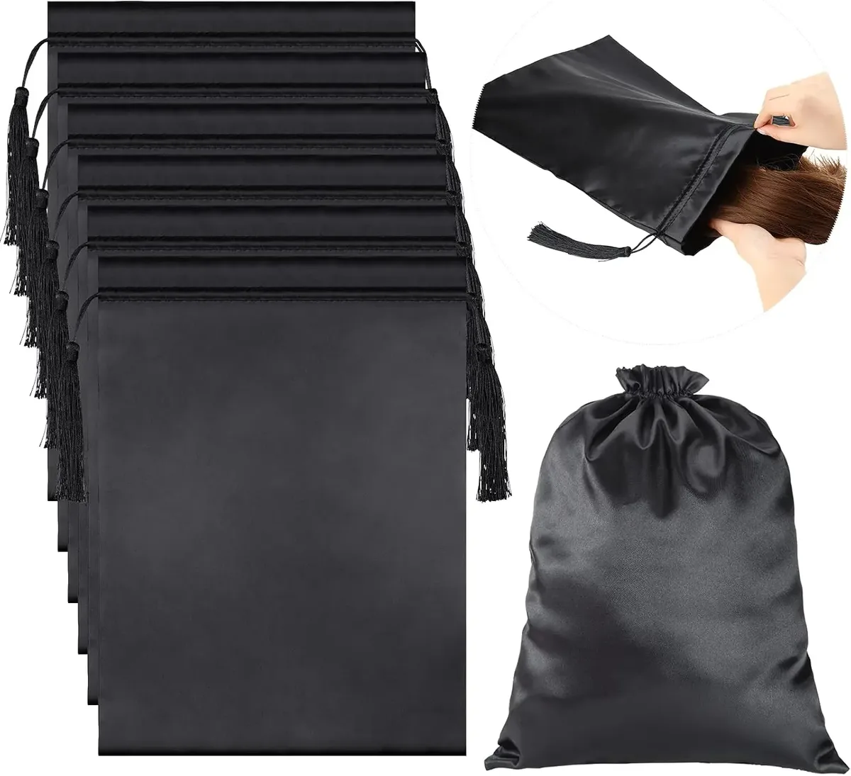 oxford – sac à cordon étanche et anti-poussière, sac en polyester noir, pochette pour câble de données de casque, pochette pour articles de sport, organisateur