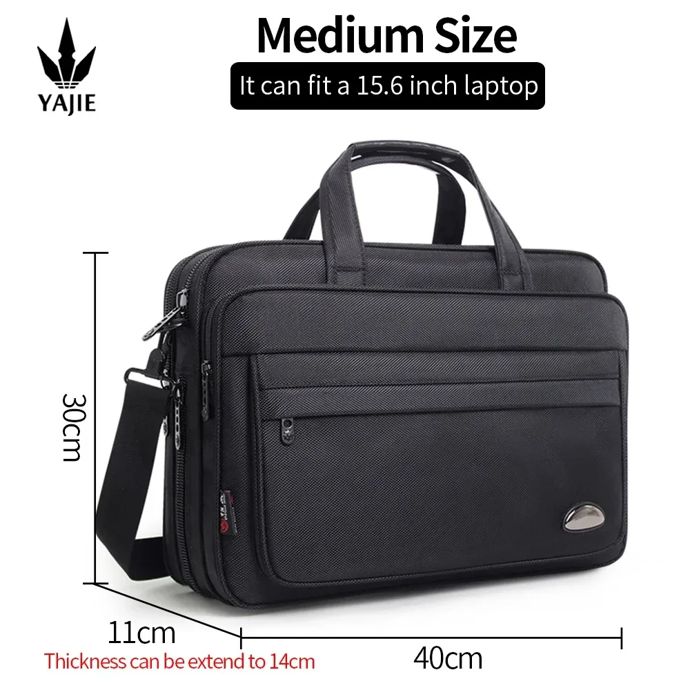 porte-documents de grande capacité pour hommes, sac d'affaires 15.6 pouces 17 "19", pochette d'ordinateur, sacs à bandoulière en toile, sacs à main pour ordinateur portable, messager