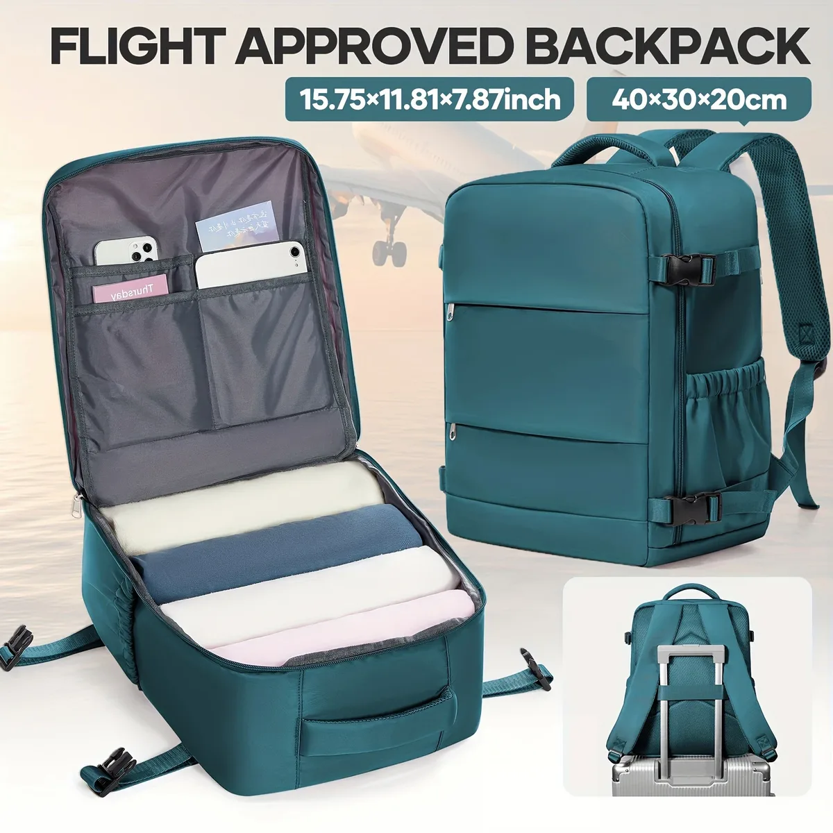 sac à dos ryanair 40x30x20, sac à dos de voyage pour avion, bagage à main wizzair easyjet, sac de cabine pour femmes et hommes, sac à dos pour ordinateur portable