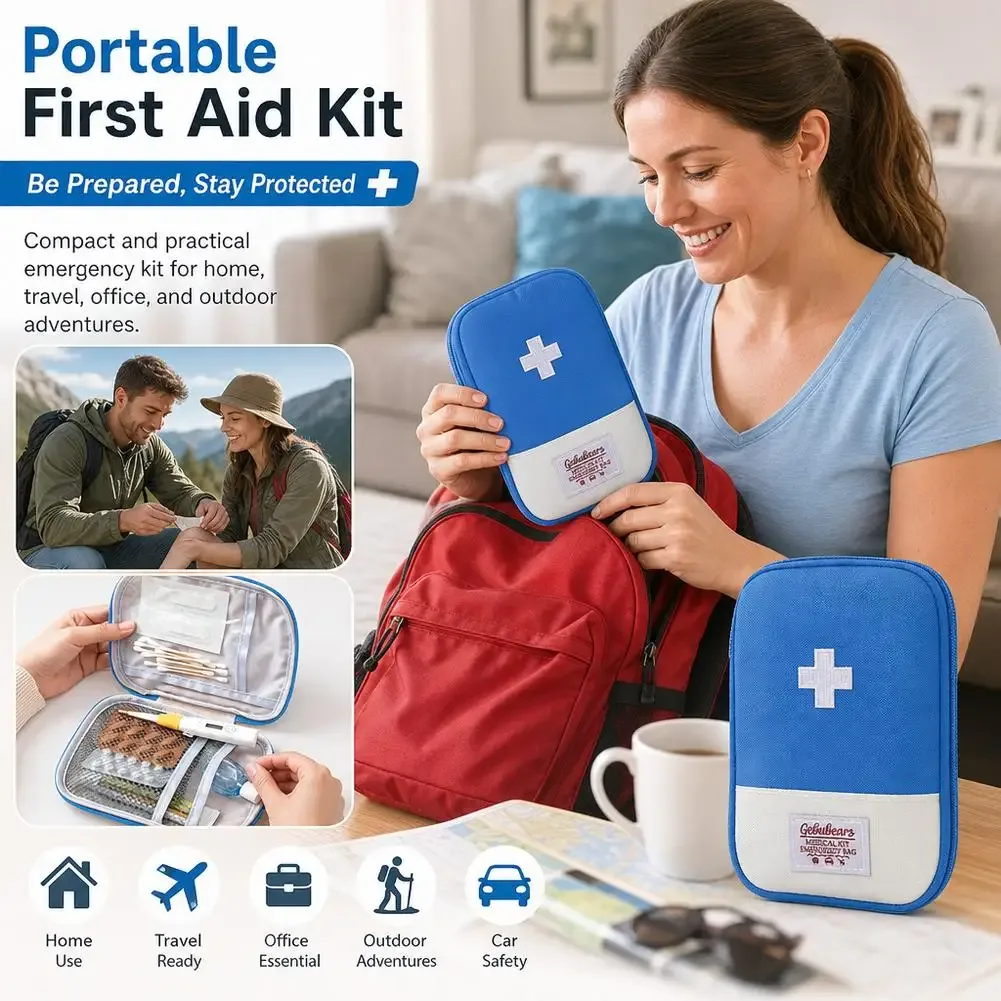 trousse de premiers secours portable de grande capacité, organisateur de stockage médical d'urgence pour la maison, la voiture, les voyages, le camping, la survie en plein air