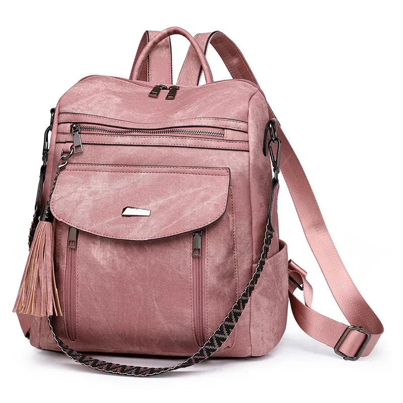 2025 nouvelle mode sac à dos sac à main pour femmes décontracté vegan en cuir sac à bandoulière dames fermeture éclair rabat magnétique sacs à dos mochila рюкзак