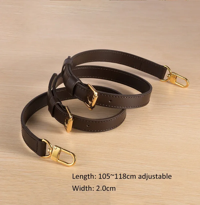 sangle de sac en cuir véritable, sangle d'épaule de haute qualité, accessoires de sac étroit, pièces de sac à bandoulière tendance