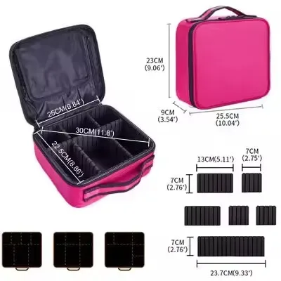 trousse de maquillage professionnelle pour femme, organiseur de cosmétiques, boîte de rangement pour esthéticienne, valise à outils pour ongles, sac de maquillage pour femme