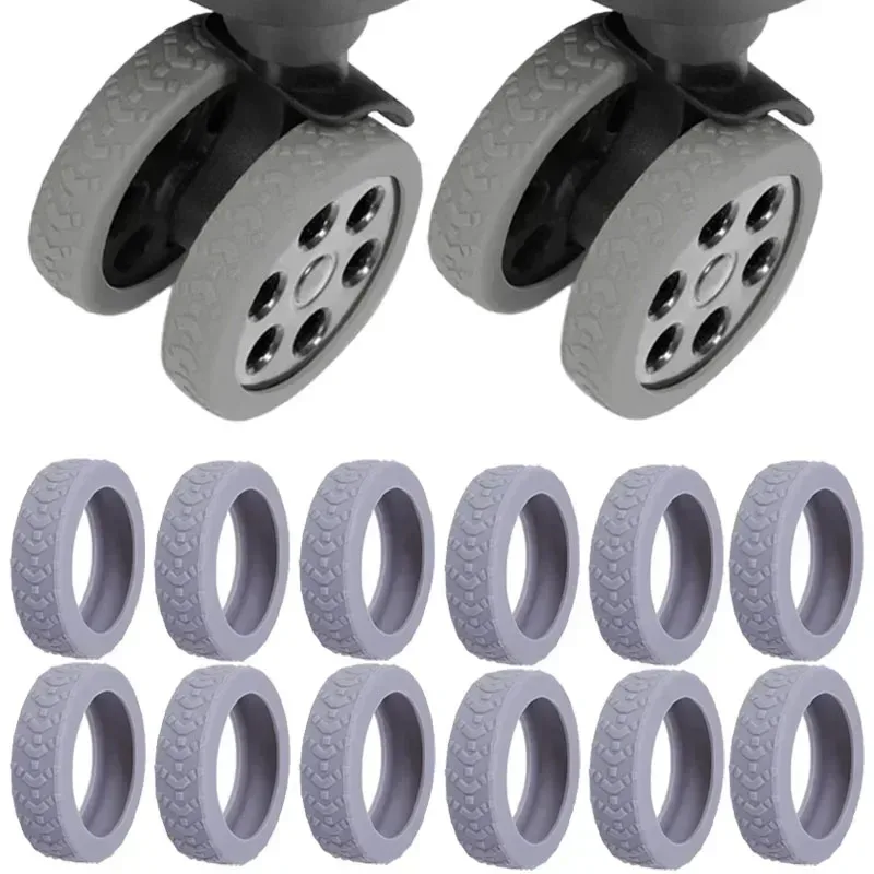 protecteur de roues de bagages en silicone, 2/48 pièces, roulettes, chaussures, valise de voyage, réduit le bruit, accessoires de couverture de protection de roue