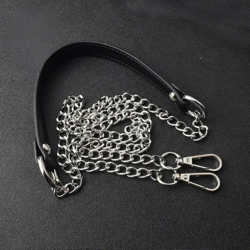 chaîne de sac en métal de 120 cm/47 pouces, sangles de remplacement en cuir pu pour sacs, poignées de sac à main diy, accessoires pour sacs, bandoulières