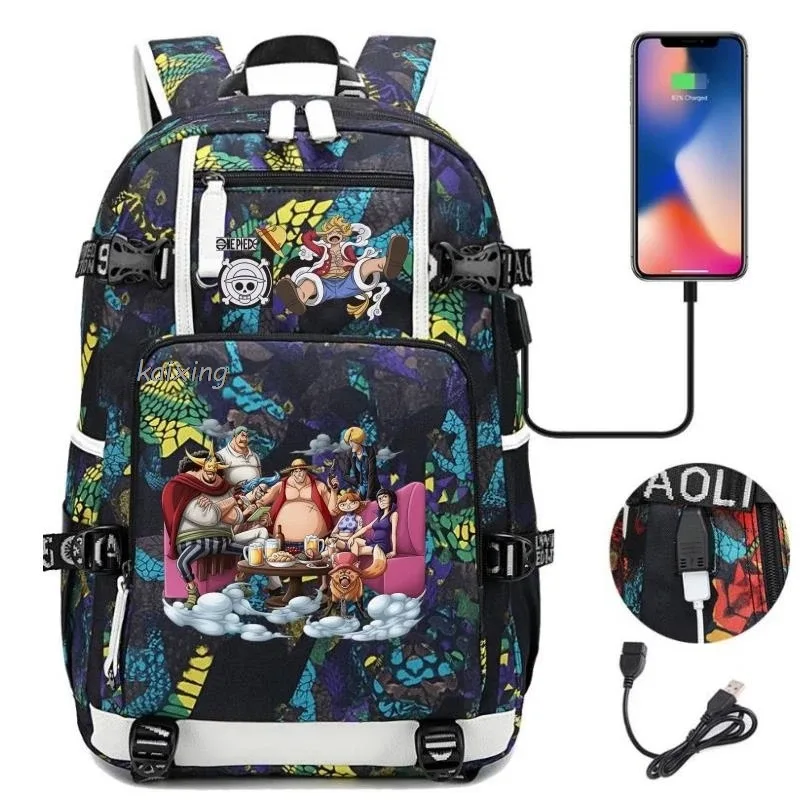 sac à dos brave one piece imprimé, sac à dos camouflage, sac à dos de grande capacité, sac de voyage, sacs d'école décontractés pour adolescents, pour cadeau