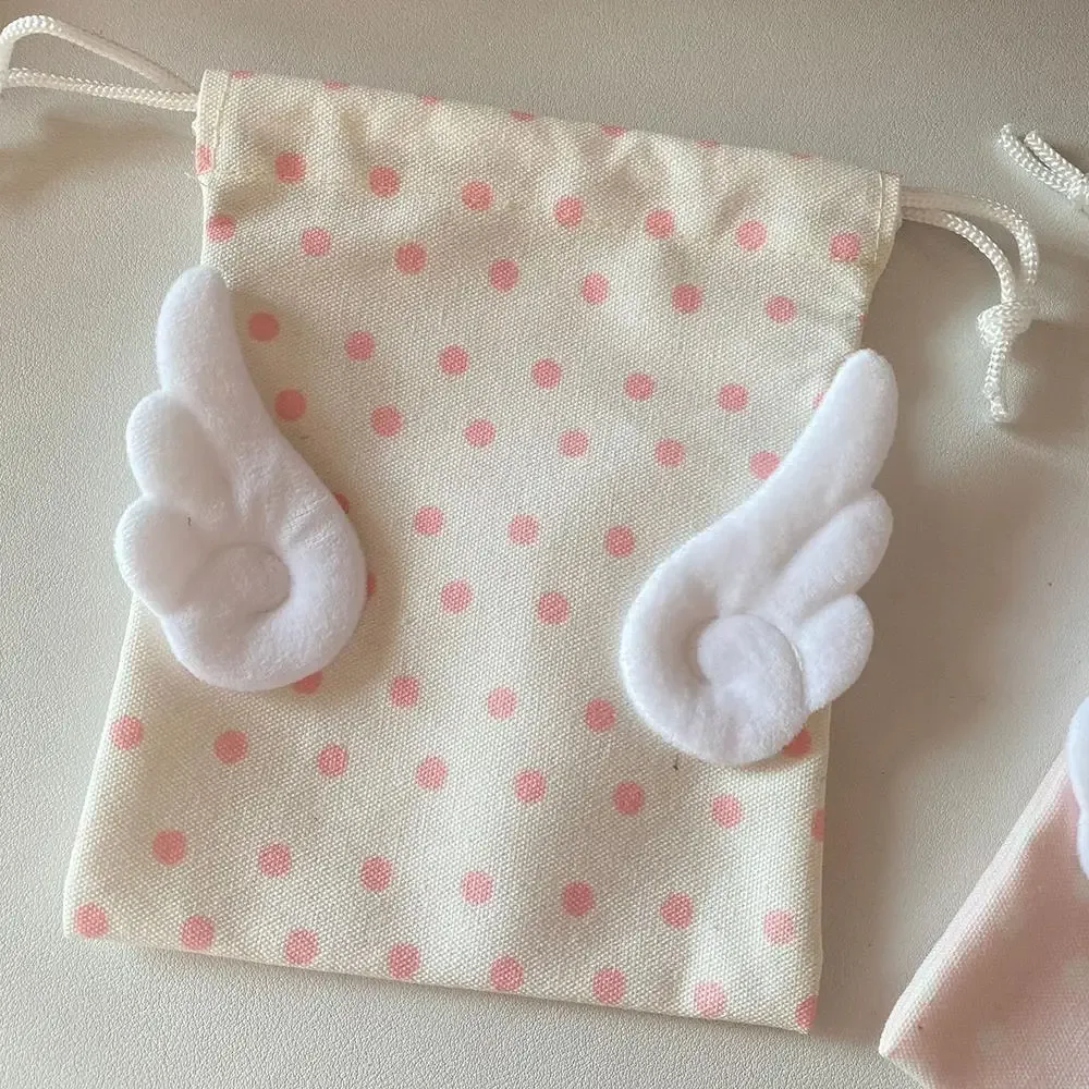 ins – sac de rangement ailes d'ange étoile, sac de rangement portable à la mode, sac à cosmétiques à cordon de serrage, fourre-tout de voyage, pochette en toile