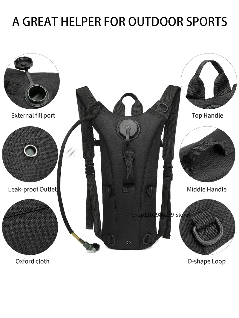 sac à dos d'hydratation en plein air pour la course, la randonnée, le cyclisme, le vélo, la chasse, le camping, 3l