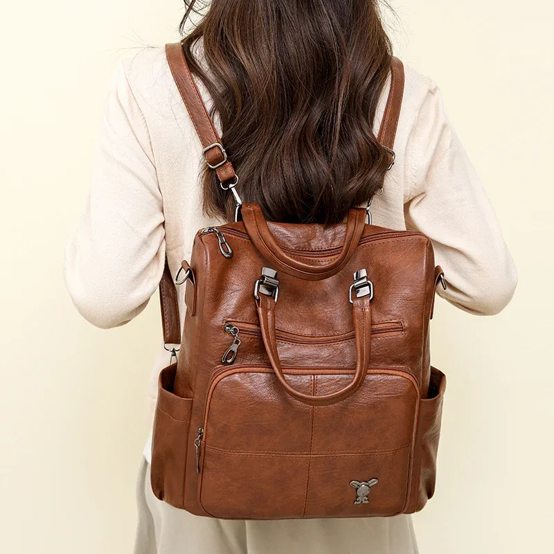sac à bandoulière en cuir souple pour femmes, sac à bandoulière multifonctionnel à la mode, sac à main polyvalent pour les déplacements, nouvelle collection 2025