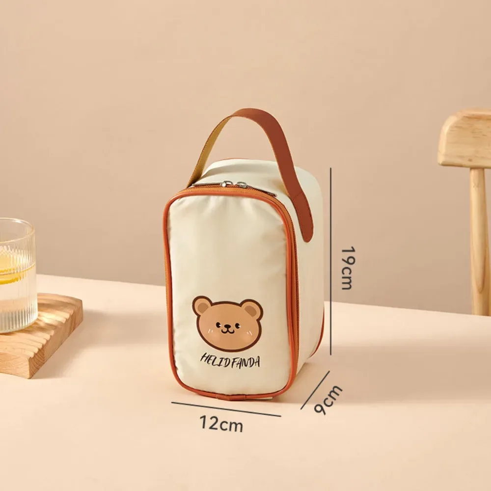 nouvelle sacoche isotherme portable grande capacité motif ours mignon, sac de transport alimentaire thermique, sac isotherme étanche pour étudiants et adultes