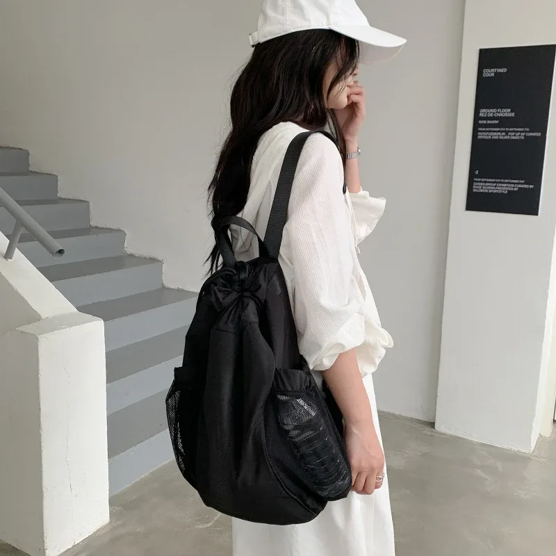 nouveau sac à dos à cordon de serrage, grande capacité, sac de voyage résistant aux plis, élégant, à la mode et polyvalent, sac de transport pour femmes