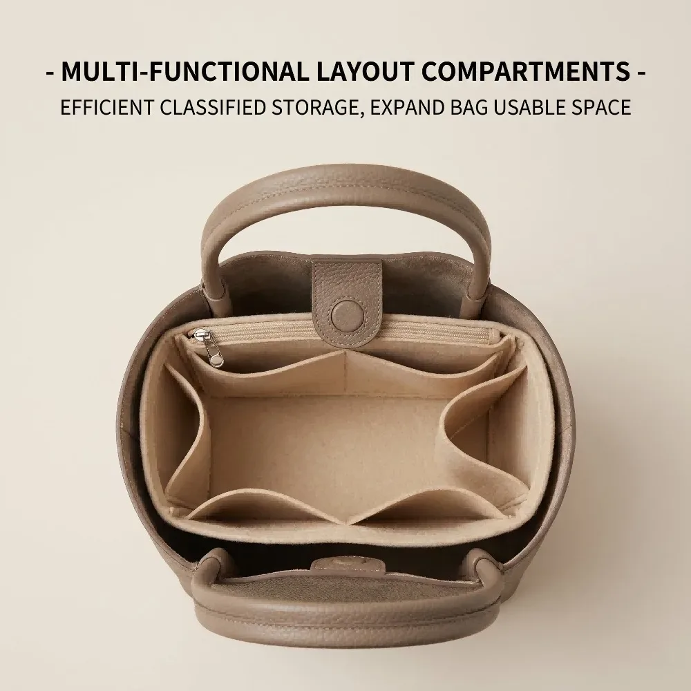 organisateur de sac en feutre, insert de sac à main, pochette de rangement pour panier à légumes, doublure intérieure multi-usages anti-usure