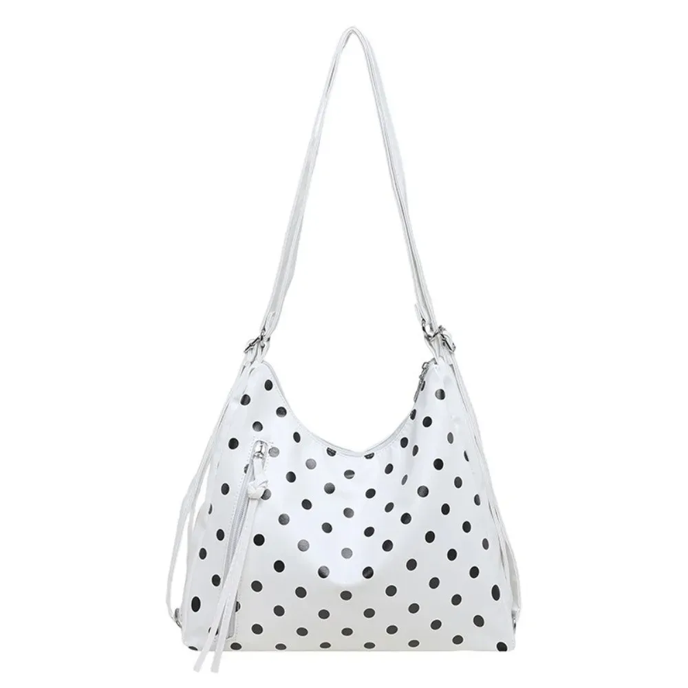 sac à bandoulière minimaliste en cuir pu à pois, grande capacité, léger, sac fourre-tout, sac à dos, sac sous le bras, sac seau, sac à main pour étudiants