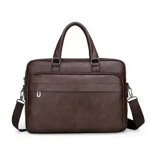 sac d'affaires en cuir pu de grande capacité pour hommes, étuis à bombes de luxe, fourre-tout noir, sac à main étanche, sacs à bandoulière initiés