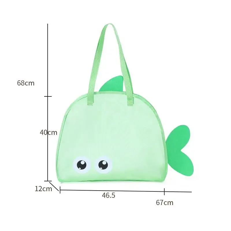 sac de rangement mignon de grande capacité, pochette d'organisation portable et pliable en maille pour jouets de plage, voyage, sports de plein air