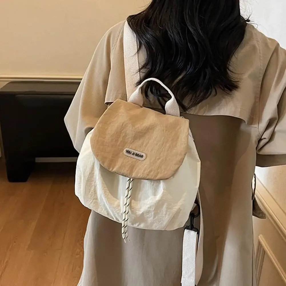 Sac à dos en nylon léger pour femmes, style coréen, sac à dos d'école, sac à dos de voyage décontracté, petit sac à dos pour filles