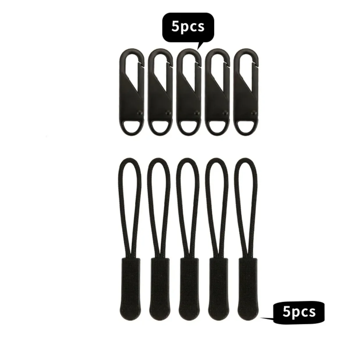 kit de remplacement de tirettes de fermeture éclair détachables, curseur métallique universel pour veste, sac, bottes, sac à dos, bagages – ensemble de réparation sans outil