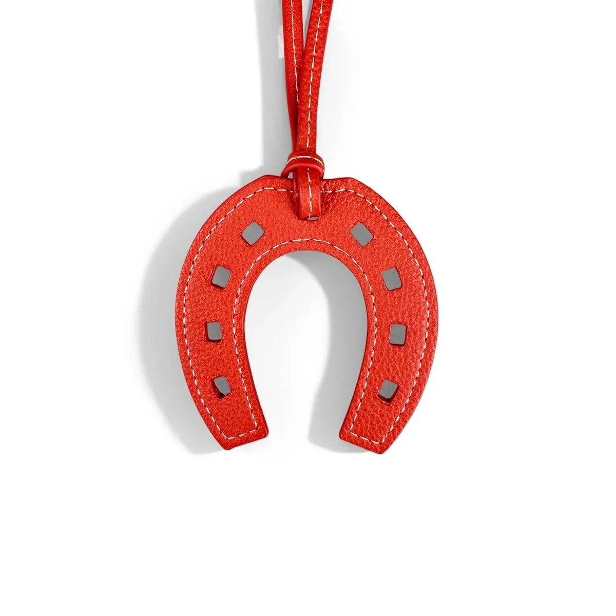 breloque/porte-clés en cuir pu faite à la main tête de cheval et fer à cheval - cadeau équestre unique pour sac à main et sac à dos - accessoire de mode pour sac