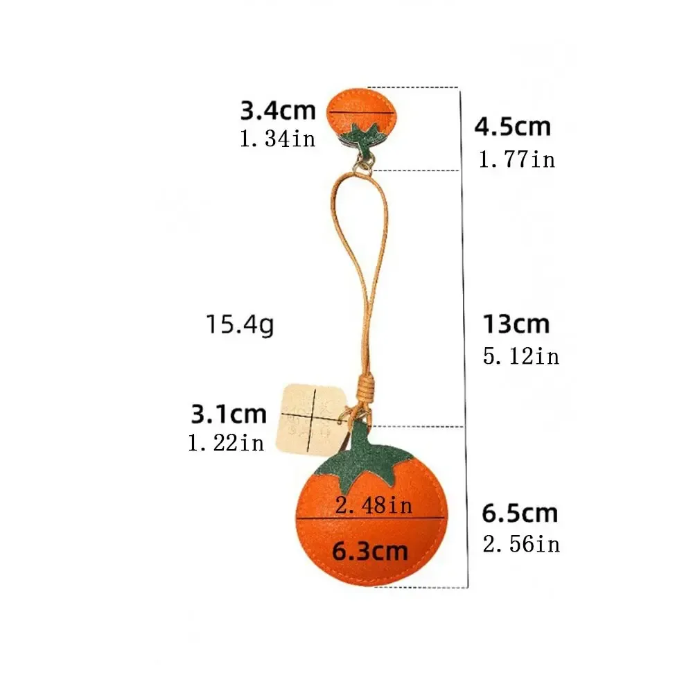 porte-clés personnalisé en cuir souple, design drôle et mignon, pendentif pour sac à dos, porte-clés créatif en forme de fruit de dessin animé, cadeau