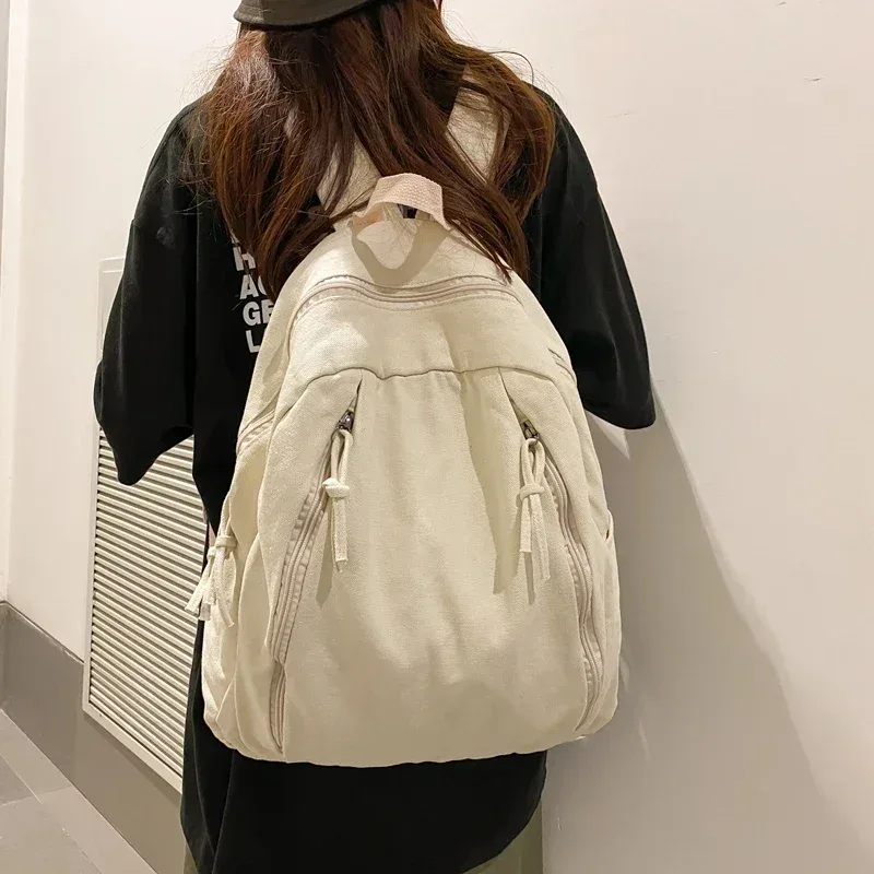 sac à dos en toile cool de style américain pour femmes et garçons, sac à dos universitaire étudiant de grande capacité, sac à livres de voyage unisexe, document solide, 2023
