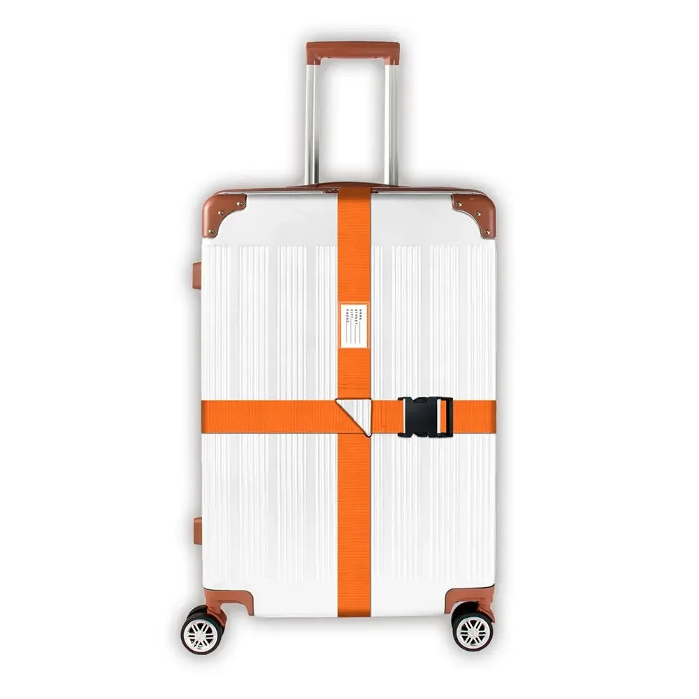 sangles de valise réglables avec étiquette nom, sangles de bagage, sangles de fixation pour valises, accessoires de voyage