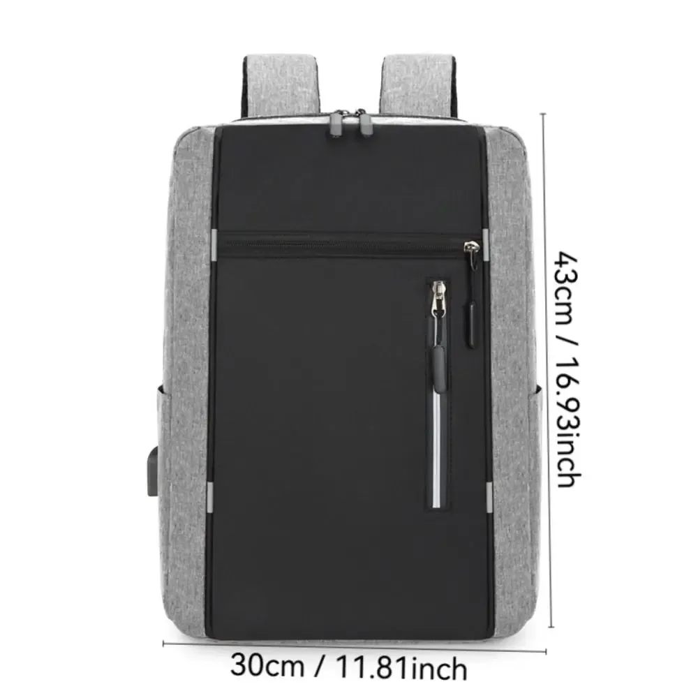 sac à dos d'affaires étanche durable, port usb, sac à dos de voyage de grande capacité, cartable à plusieurs compartiments