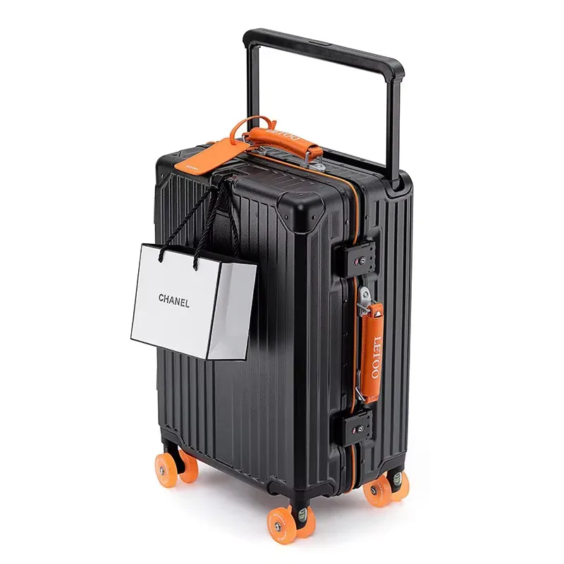 klqdzms-valise de voyage multifonctionnelle, bagage à main, cadre en aluminium, grande capacité, boîte d'embarquement pc, 20 po, 24 po, 28 po