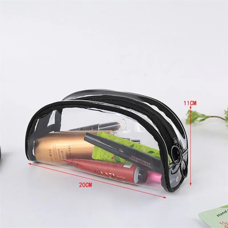 sac à cosmétiques de bain en pvc transparent imperméable pour femmes, trousse de maquillage de voyage avec fermeture éclair, organisateur de lavage de beauté, kit de rangement de toilette